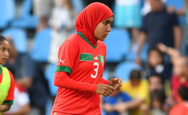 Hijab-wearing player Benzina